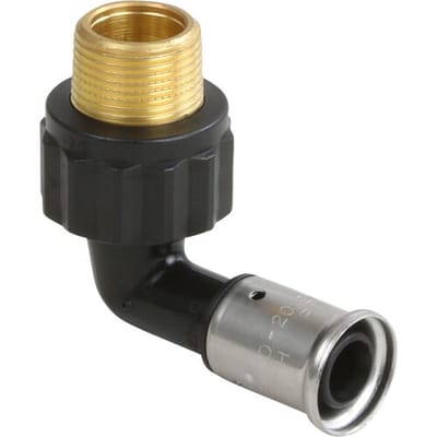 Henco 5PK knie - 3/4 buitendraad x 20 mm pers