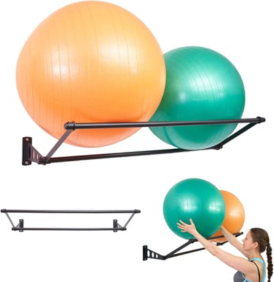 Exercise Ball Holder – Bal Houder Muur – Yoga Ball Houder – Ballenhouder – Balhouder – Balhouders – Balhouder Muur – Fitness Bal Rek – Wandhouder voor Gymballen