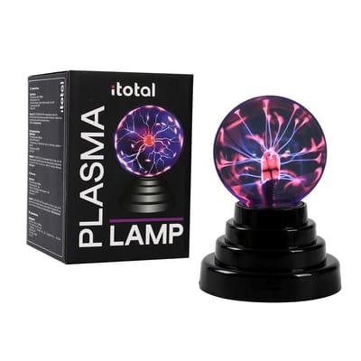 Plasma bol - Discolamp - Plasmalamp - Aanraak gevoelig - Geluid gevoelig - Draadloos - Zwart - 14cm - Klein