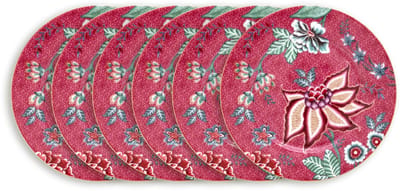 Pip Studio Flower Festival Borden - Gebaksbordjes - Bordenset - Servies set van 6 - 17cm