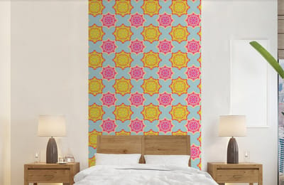 Behang - Fotobehang Flower Power - Design - Hippie - Breedte 120 cm x hoogte 240 cm