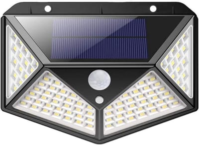 Krachtige 100 LED Buiten Solar Lamp met Bewegingsmelder - 2 Stuks - 270 Graden Verlichting