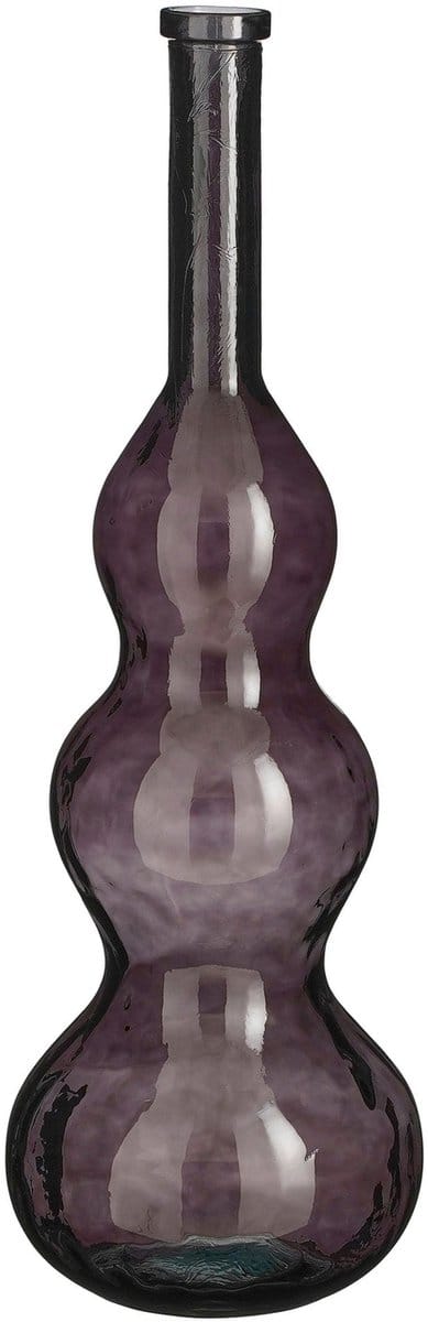 Mica Decorations Vaas Benito - 33x33x100 cm - Glas - Donker Bruin