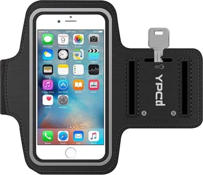 YPCd® Sportarmband - Zwart - Hardloop armband iPhone 6 / 6s / 7 / 8 / SE 2020 / X / XS / 12 Mini