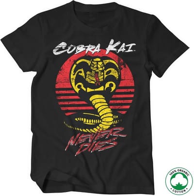 Cobra Kai Never Dies biologisch T-shirt zwart