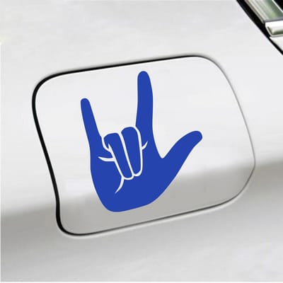 Bumpersticker - Rock N Roll - 14 X 12 - Blauw