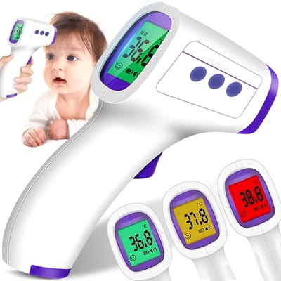 Infrarood Koortsthermometer voor Kinderen en Volwassenen - Contactloze Temperatuurmeter met LCD-display en Koortsalarm