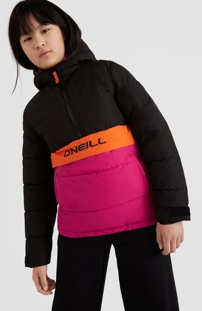 O'Neill Jas Girls O'RIGINALS PUFFER ANORAK Black Out Colour Block 140 - Black Out Colour Block 52% Polyester, 48% Gerecycled Polyester