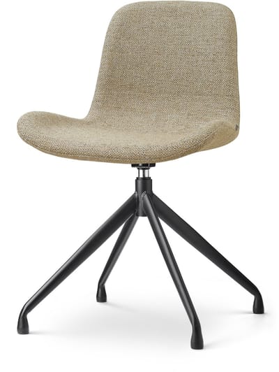 Nolon Nola-Fé draaibare Eetkamerstoel taupe melange - zwart onderstel