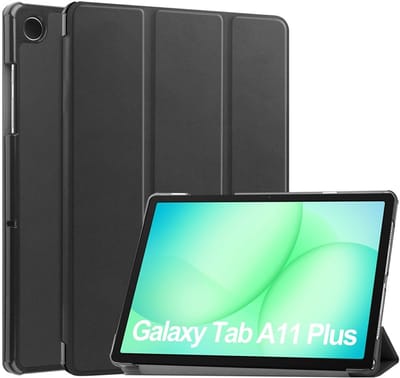 Coverup Tablethoes geschikt voor Samsung Galaxy Tab A11 Plus Hoesje - Tri-Fold Book Case met Wake/Sleep - Zwart