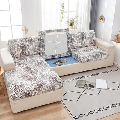 Nieuwe Stretch Bank Kussenhoes Effen Spandex Kussen Zitkussen Stoelhoes Meubelbeschermer Stretch Wasbaar Verwijderbare Slipcover Normal Size1(S)-1pc