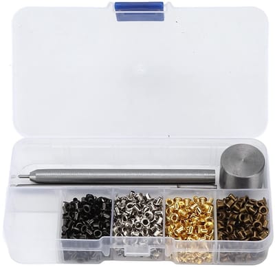 Grommets en Eyelets Kit met 800 Stuks, 2mm Metalen Grommets en Installatietools voor Schoenen, Tassen en Leren Ambachten