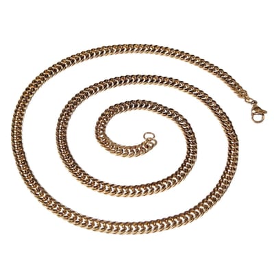 56cm x 4,5mm Gourmet Ketting - Unisex - Verguld Roestvrij Stalen - Schakelketting Dames - Heren