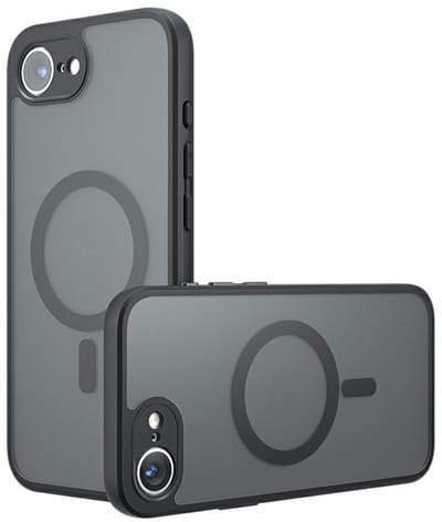 Coverup Hoesje - Geschikt voor iPhone 16e / 17e Hoesje - Coverup Mat Transparante Back Cover met Camera Cover - MagSafe Compatible - Zwart