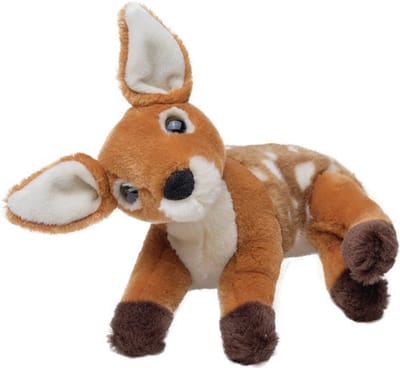 Nature Planet Pluche Hertje knuffel- bruin - 23 cm - Herten - Bosdieren - Cadeau - Damhert - Ree