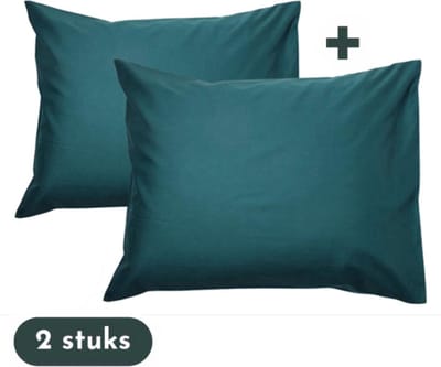 Zavelo Kussenslopen - Hotelkwaliteit - Set van 2 Stuks - Petrol - 60x70cm - 100% Katoen - Hotelsluiting
