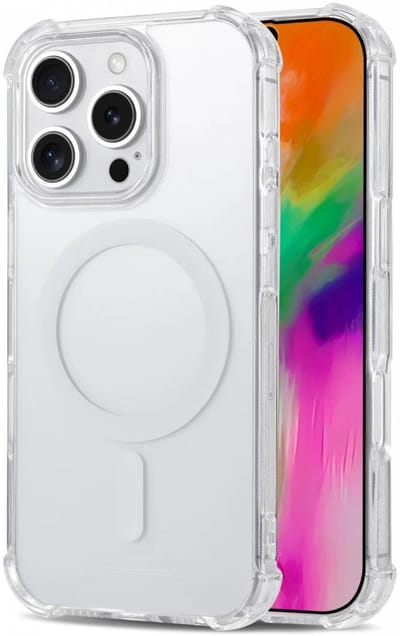 Transparant Hoesje Geschikt voor Apple iPhone 16 Pro | Compatibel met MagSafe | Schokbestendig TPU | Back Cover met Magneet | Dun | Flexibel | Shockproof | Doorzichtig