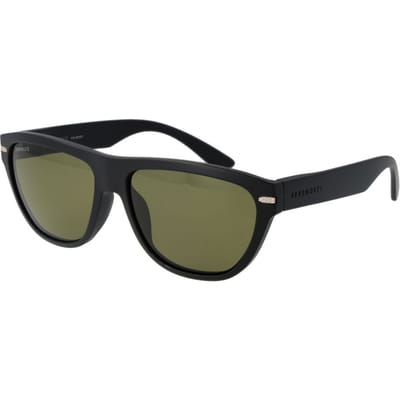 Serengeti Cat Eye Unisex Mat Zwart Mineraal Gepolariseerd 555nm Groen Pancho