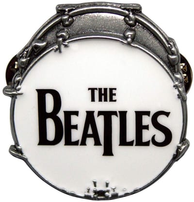 The Beatles - Drop T Drum Pin - Wit/Zilverkleurig