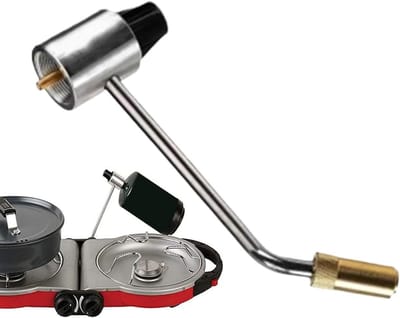 Kookstel Regulator - Warmteregeling Vervanging - Buiten Koken - Instelbare Vlamsterkte - 22 x 7 x 3 cm - Zilverkleurig