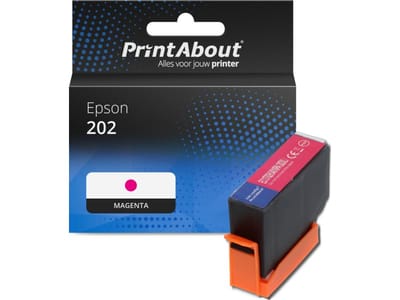 PrintAbout huismerk Inktcartridge 202 (C13T02F34010) Magenta Geschikt voor Epson