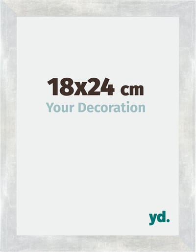 Your Decoration - Fotolijst 18x24 cm - MDF - Zilver Glanzend Vintage - Mura