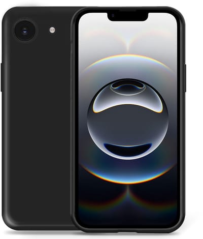 Technow Liquid Hoesje geschikt voor iPhone 16e - Back Case Cover - Zwart