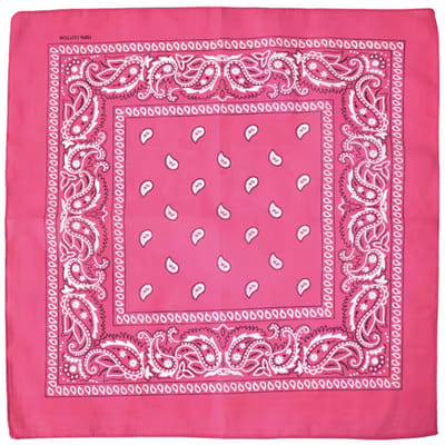 CHPN - Bandana - Paisley bandana - Boerenzakdoek - Shawltje - Paisleyprint - 54/54CM - Donkerroze - Zakdoek - Carnaval - Accessoire - Roze bandana - Roze zakdoek - Boerenkiel
