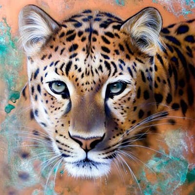 5D bricolage diamant brodé animaux forêt léopard diamant peinture diamant broderie 30x30CM white