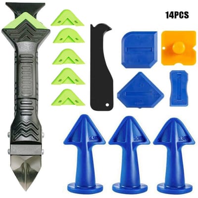 Voegafwerkingsset-kitverwijderaar-kitafstrijkgereedschap-meervoudig gebruik-voor voegwerk en afdichtmateriaal-Set 9