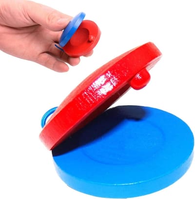 Houten Castagnetten - Vinger Percussie - Muziek Leren - Gladde Velgen - 5.5 cm - Niet gespecificeerd