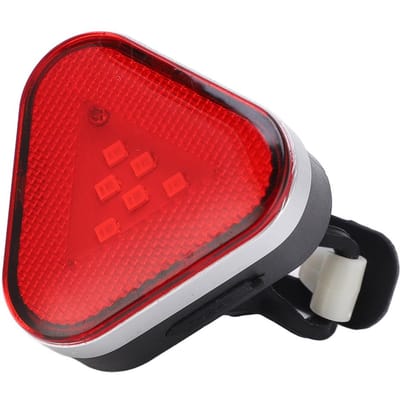Feu arrière de vélo rechargeable étanche Lampe arrière d'avertissement triangulaire pour vélo avec 4 modes clignotants