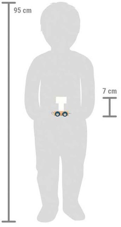 Small Foot - Wooden Letter Train Polar - T