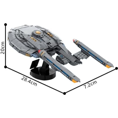 Gobricks MOC-226249 Enterprise (NX-01) Midi Formaat Bouwstenen Space Trek Stenen Cadeau