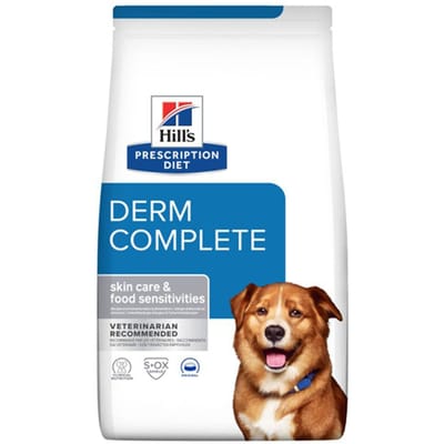 Hill’s Prescription Diet Derm Complete met rijst & ei - Dubbelpak: 2 x 4 kg