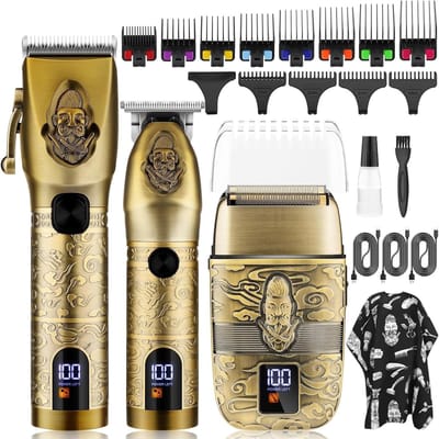 Professionele Tondeuse Set - Draadloze Baardtrimmer - Haar Snijden Grooming - T-Blade Precisie
