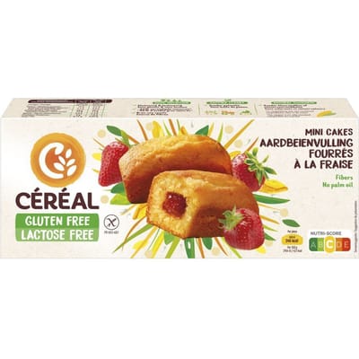 Céréal Mini Cakes met Aardbeienvulling 210