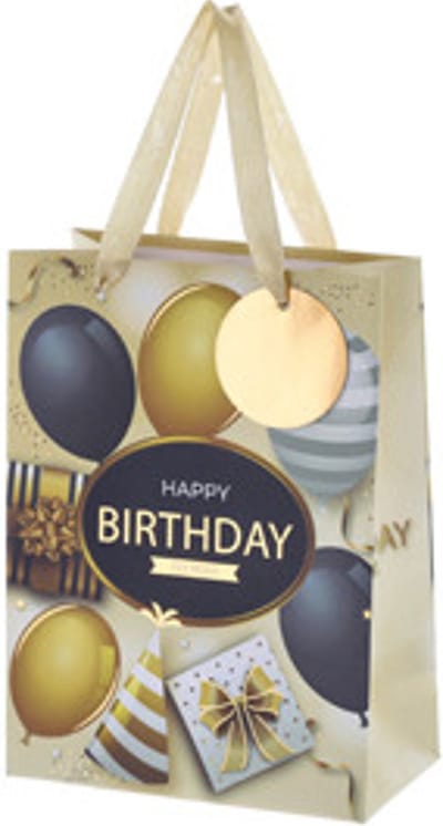 Cadeautas Verjaardag - Grote luxe Geschenktas - Cadeauzak - Geschenkzak - Happy Birthday to You - 25cmx12cmx32cm