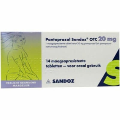 Sandoz Pantoprazol 20mg Tabletten - 2 x 14 tabletten