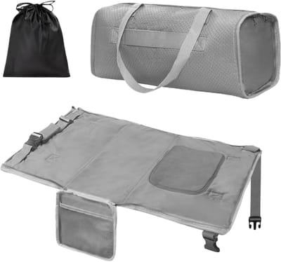 Vliegtuig Bed Peuter - Reis Slaapmat - Comfortabel Reizen - Draagbaar & Inklapbaar - 76x43cm - Grijs