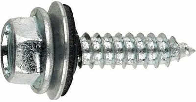 Zelftappende schroef - Met sluitring - Plaatverbindingen maken - Versterkte schijf - 63 x 80 mm - Verzinkt