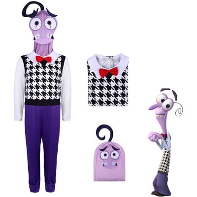 Film d'animation Vice-versa Joie Costume Cosplay Colère Peur Cos Tenues Pour Adultes Enfants Halloween Performance Scénique 110&Inside Out2 white