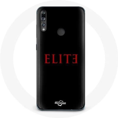 Coque - Huawei - P30 Lite Elite - Logo Rouge - Fond Noir - Protection Rigide noir