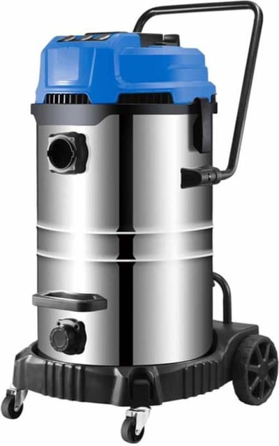 Borg Industriële Bouw Stofzuiger Nat en Droog - 2400 watt - 2 motoren - 80 Liter - RVS - Nat-en Droogzuiger
