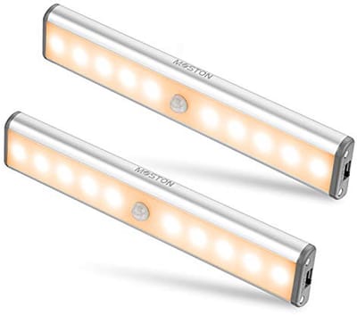 Draadloze Bewegingssensor Onderkastverlichting - 10 LED Magnetische Nachtverlichting met Oplaadbare Batterij (2 stuks)
