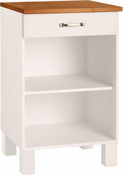 Alby-Kast-60cm - Wit/Honing