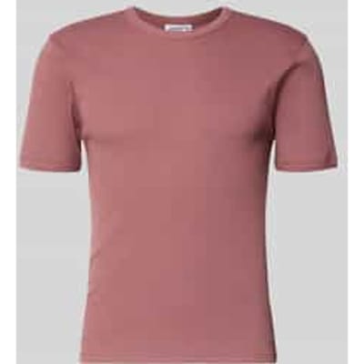 T-shirt in ribbel-look met ronde halslijn