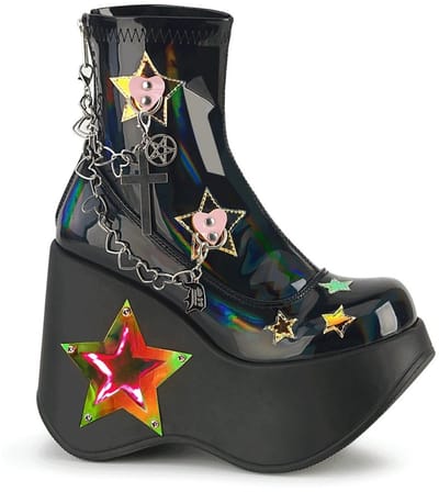 DemoniaCult - BLAZE-108 Plateau Laarzen - US 8 - 38 Shoes - Zwart
