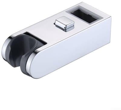 Allecto - Doucherailkop - Verstelbare beugel - Gemakkelijk te installeren - Chroom - Schuifregelaar - Geschikt voor vierkante buis - 30 x 15 mm