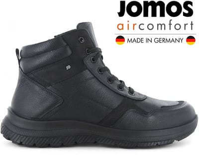 JOMOS Confidence Boots - Heren Winter Laarzen mit Lamsvel Gevoerd - Leer Zwart 330501-289-000 , Maat: EU 47 UK 12